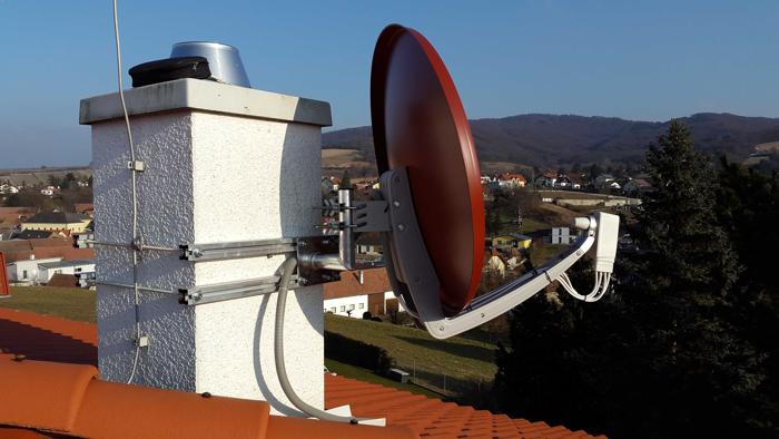 montaż anteny sat dach opaska