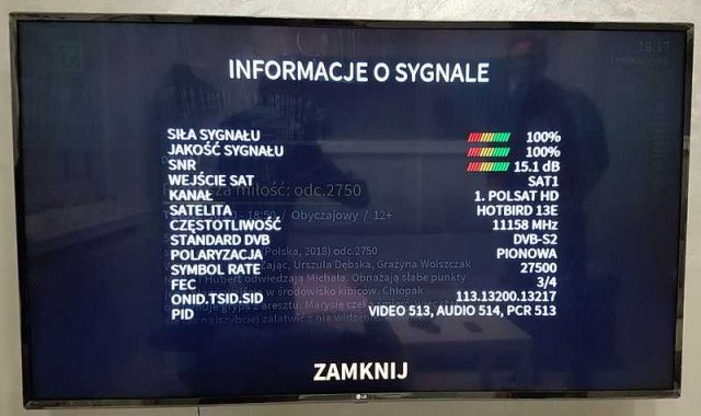 cyfrowy Polsat ustawienie i pomiar lodz